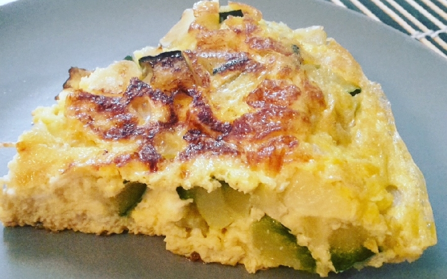 Frittata di zucchine e cipollotto