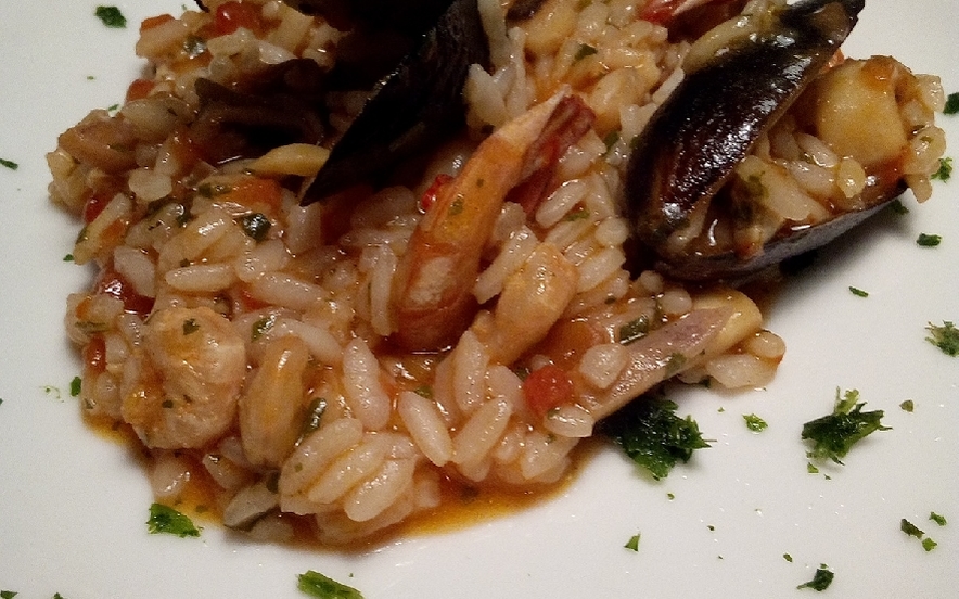 Risotto di mare in rosso