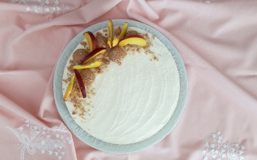 Cheesecake senza cottura con le pesche