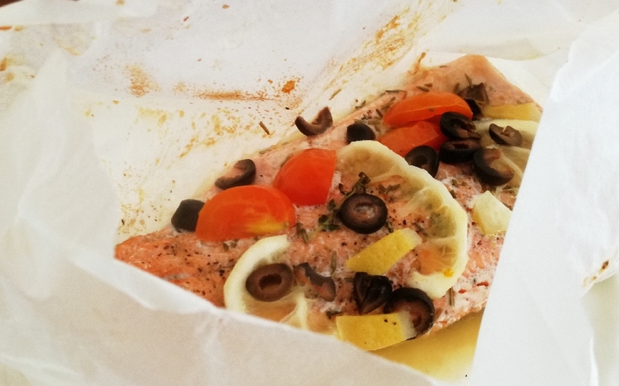 Filetto di trota salmonata al limone e timo