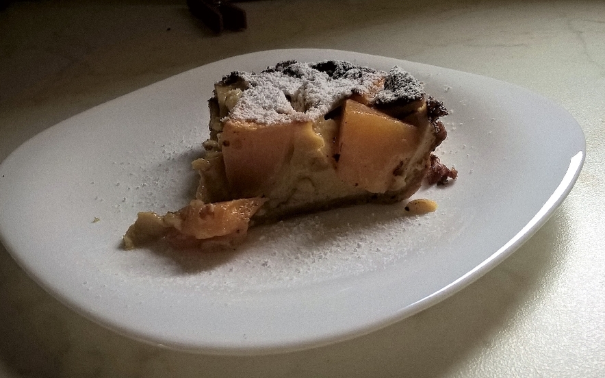 Clafoutis di melone e pesche