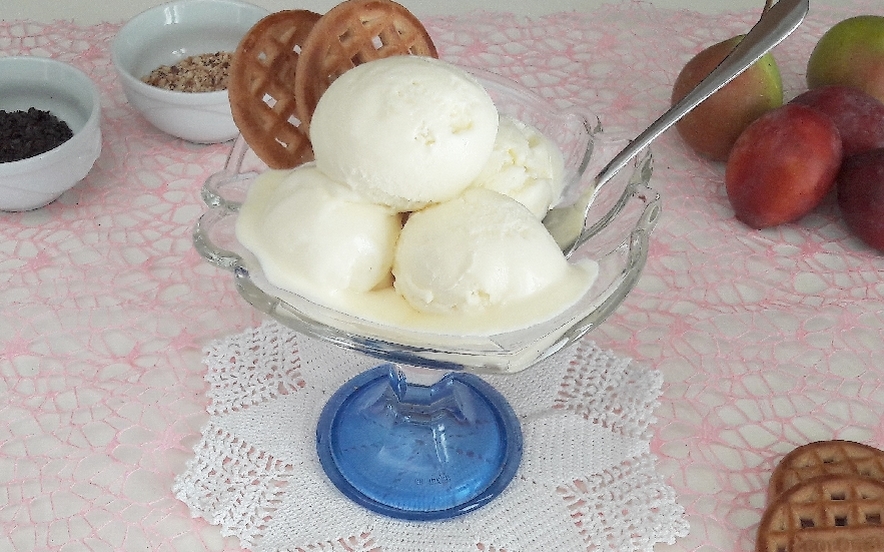 Gelato alla vaniglia senza gelatiera