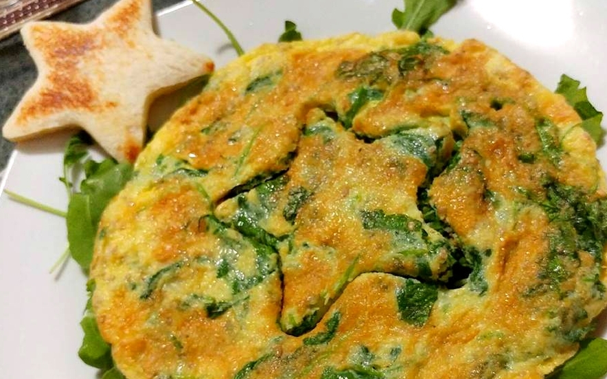 Frittata con rucola e semi di sesamo, al forno