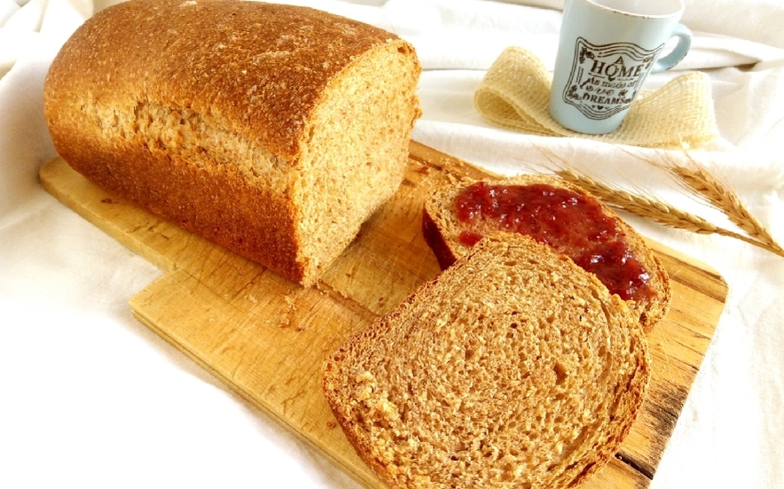 Pane integrale al latte di riso, lievito naturale