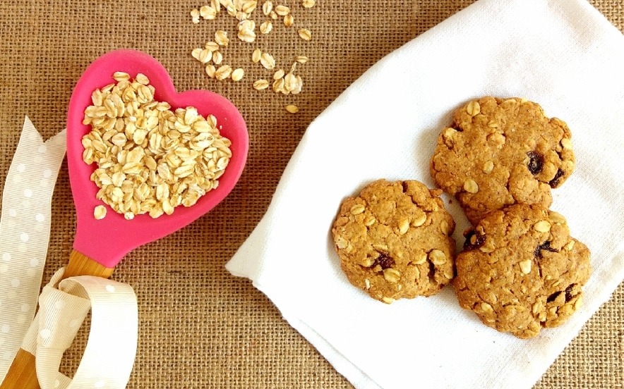 Biscotti al malto e fiocchi d'avena