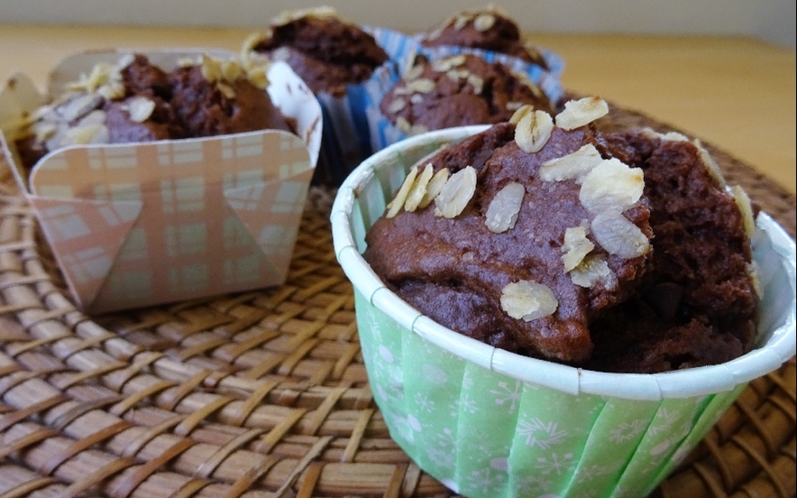 Muffin all'avena e cioccolato