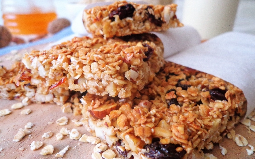 Barrette di avena e frutta secca