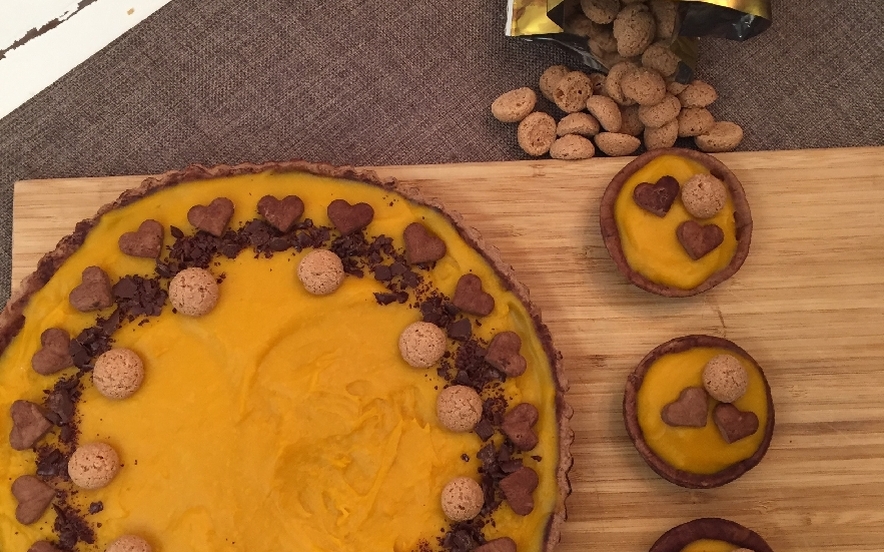 Frolla al cacao e crema alla zucca