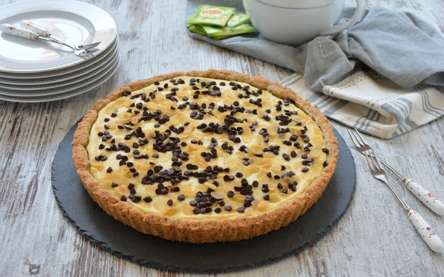 Crostata all'anice con crema di ricotta