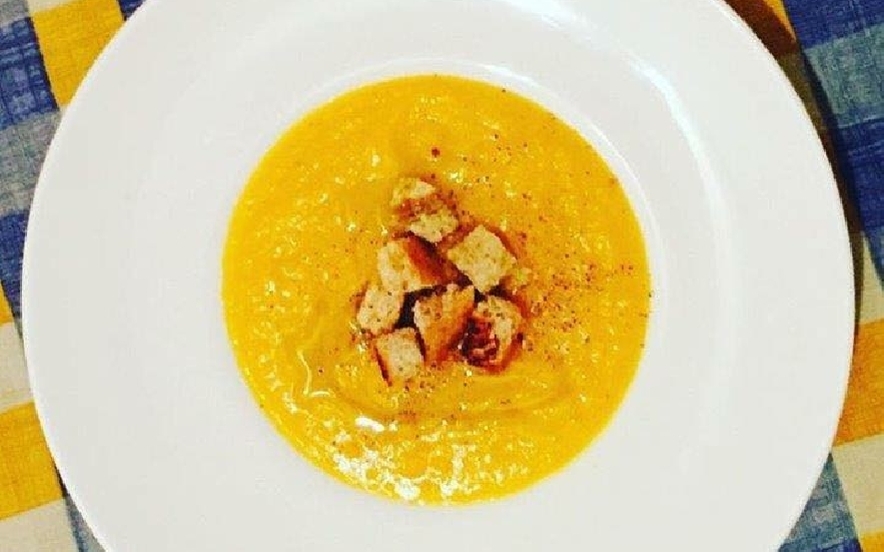 Vellutata di zucca con crostini