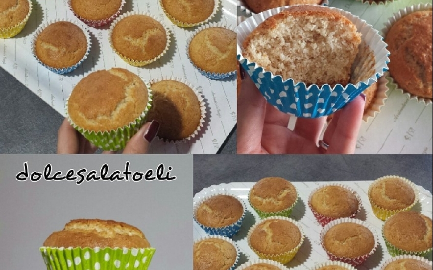 Muffin al cocco e zagara senza uova e burro