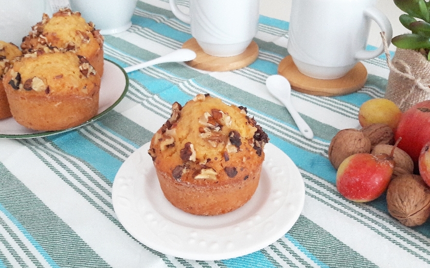 Muffins alla zucca e noci