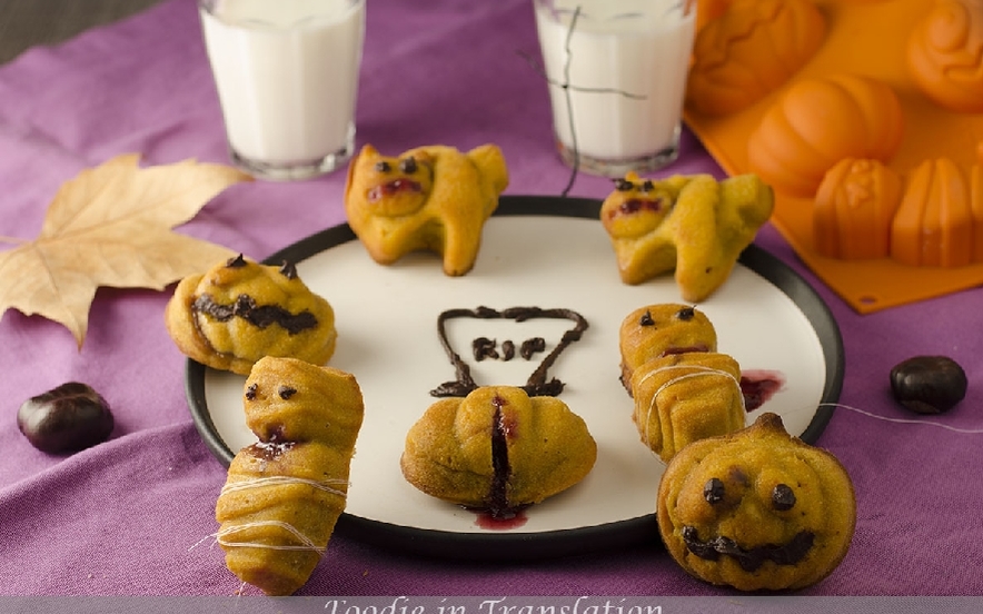 Muffin di zucca con marmellata di lamponi