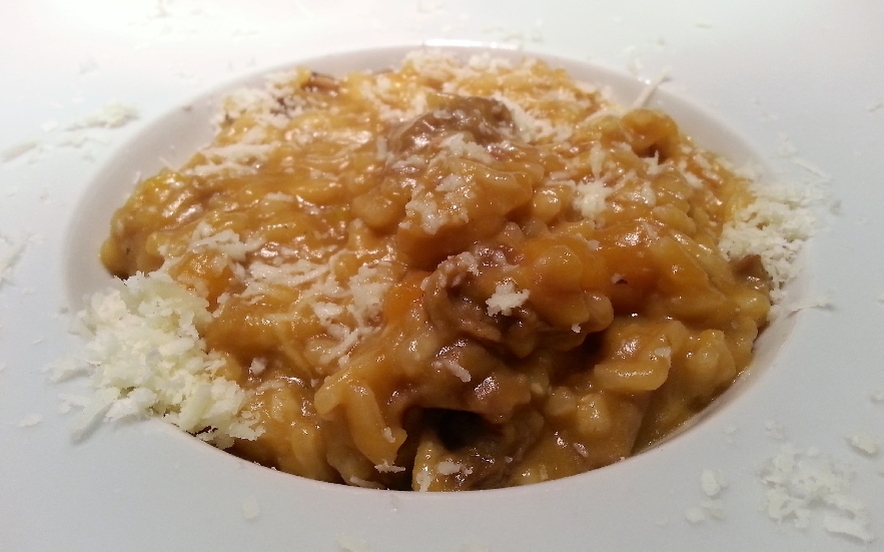 Risotto alla zucca e funghi porcini