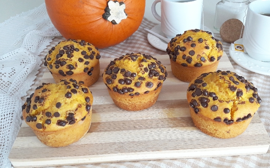 Muffin zucca e gocce di cioccolato