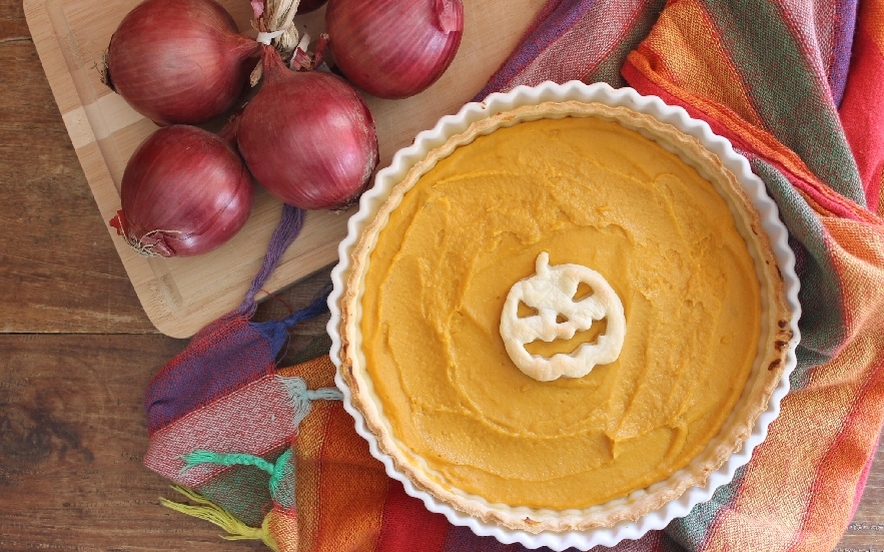 Torta salata con crema di zucca