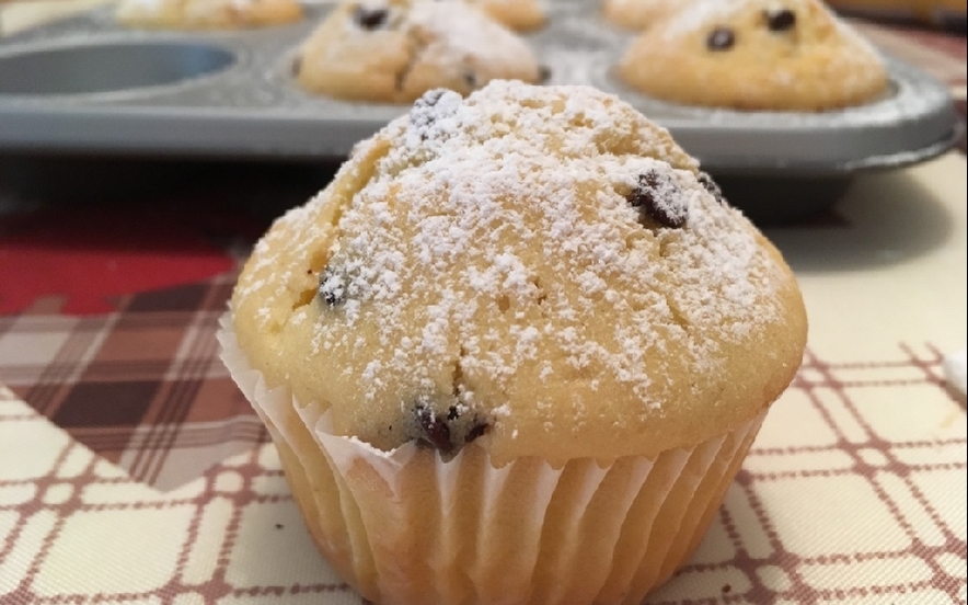 Muffins con gocce di cioccolato