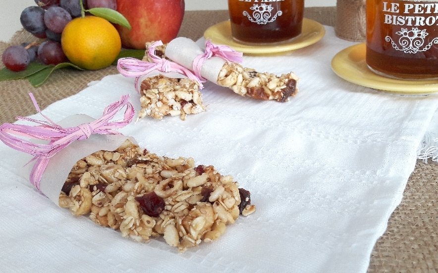 Barrette ai cereali e frutta secca