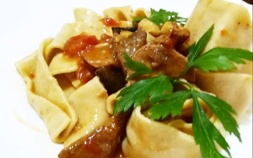 Pappardelle alle castagne con porcini