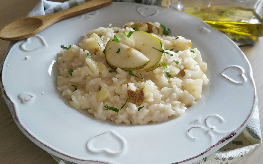 Risotto al prosecco e pere al profumo di tartufo