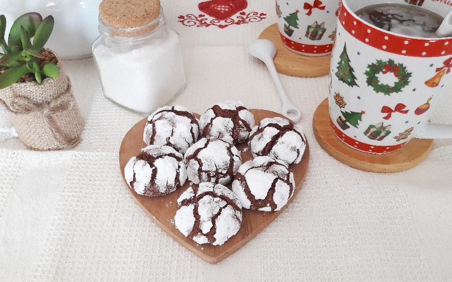 Crinkle chocolate cookies