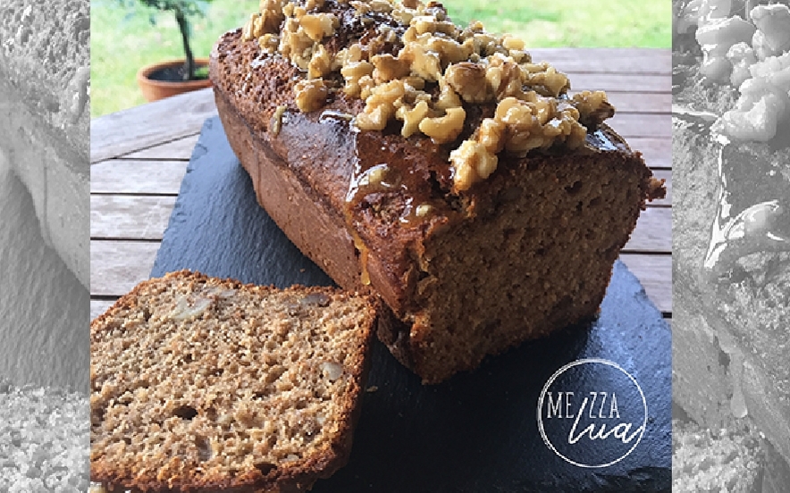 Plumcake con zucchero di cocco, noci e miele