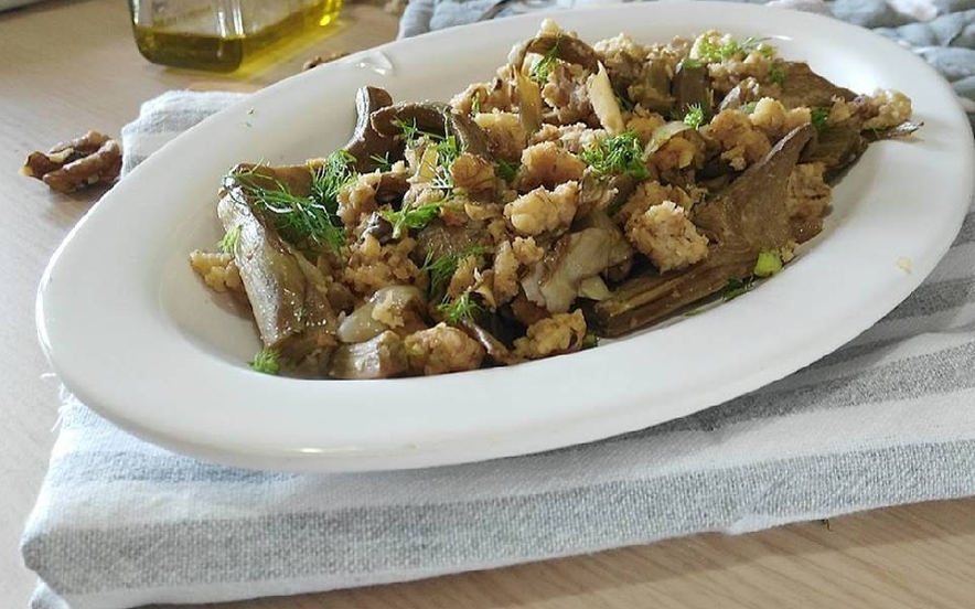 Carciofi con mollica di pane al latte