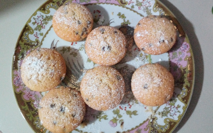 Muffin con gocce di cioccolato