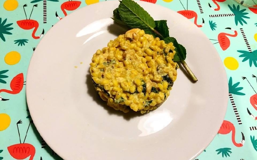 Orzo speziato menta e zucchine alla curcuma