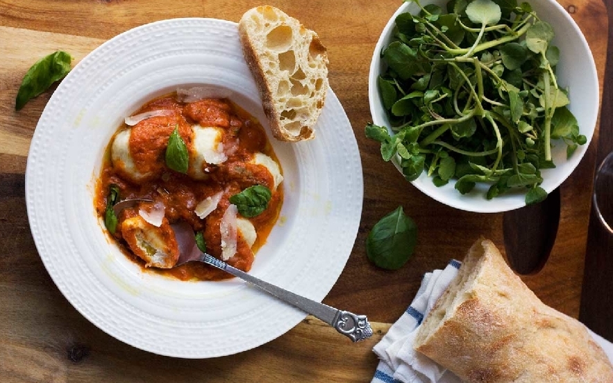 Gnudi di ricotta al pomodoro