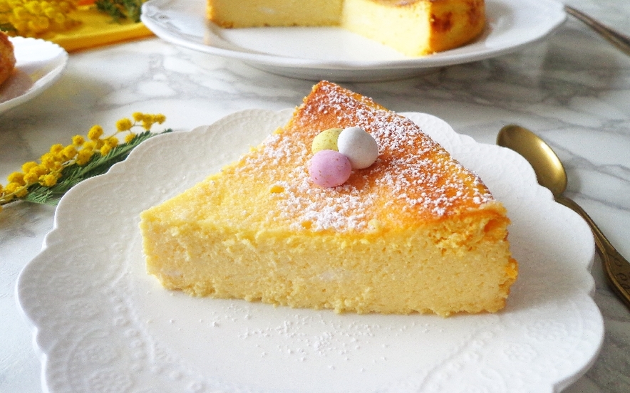 Cheesecake con yogurt, philadelphia e ricotta