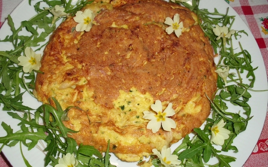 Frittata con uova di anatra ed emmental