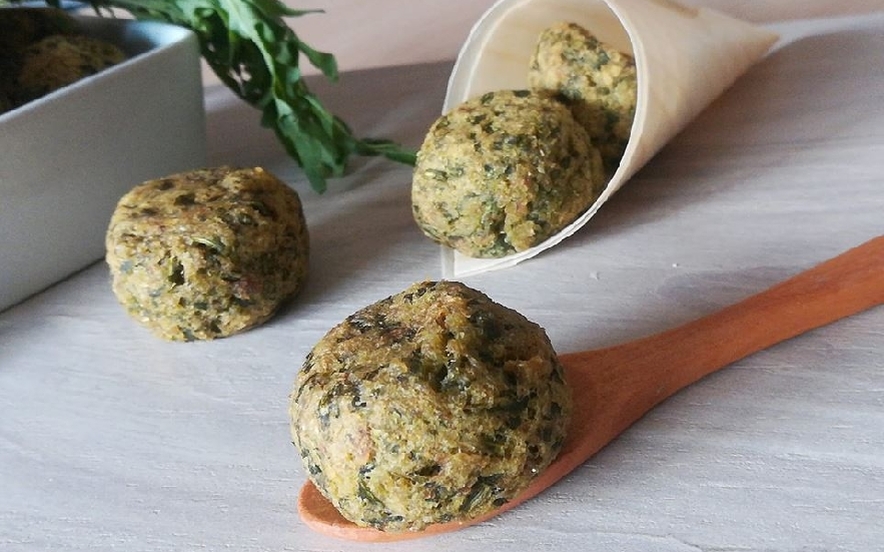 Polpette di pane e rucola