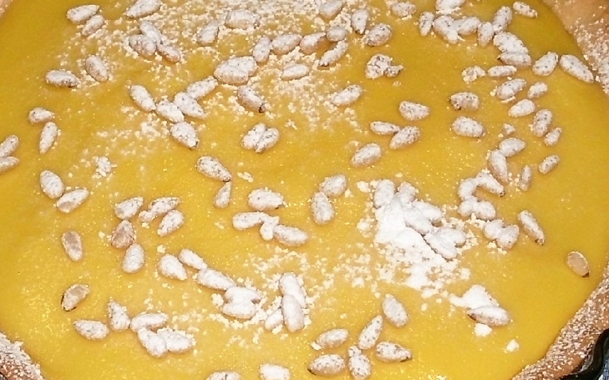 Crostata con crema di limone e pinoli bimby