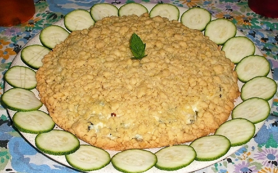 Sbriciolata salata con ricotta e zucchine