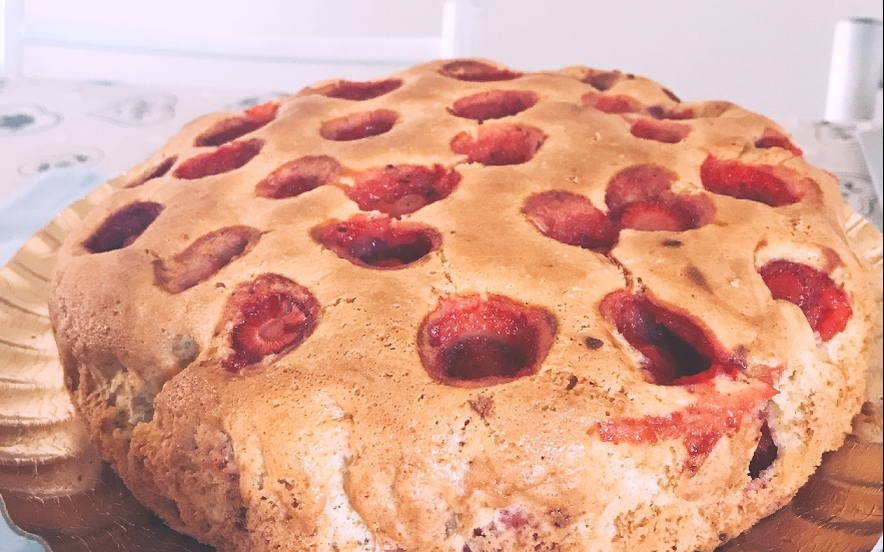 Torta di fragole senza lattosio