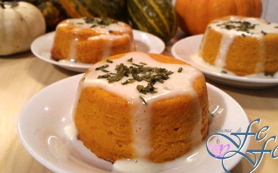 Flan di zucca con crema di stracchino