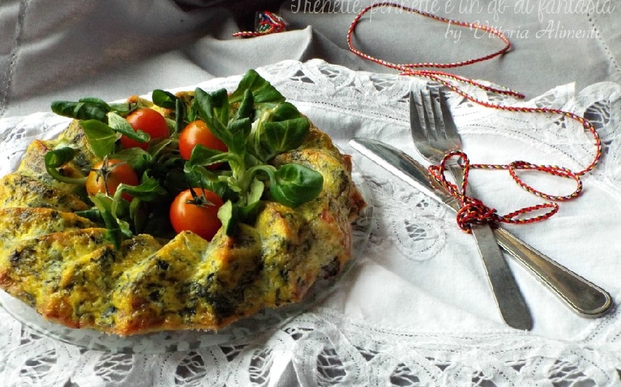 Corona di frittata con bietole