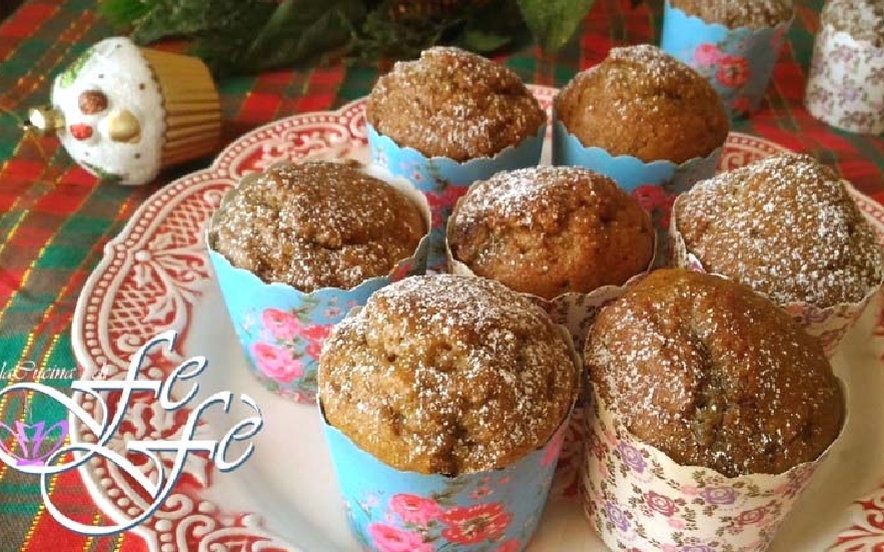 Muffin al pistacchio con farina di farro