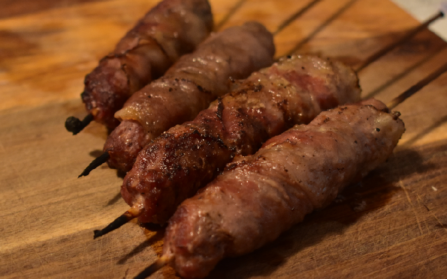 Arrosticini di carne macinata e guanciale