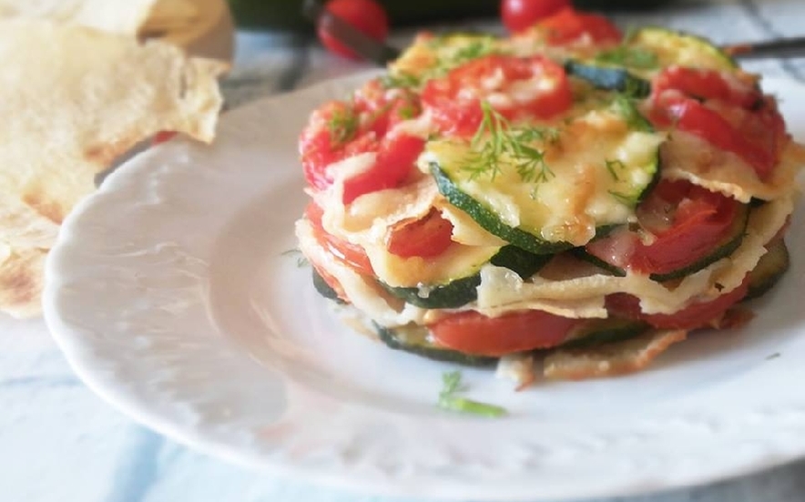 Millefoglie di pane carasu