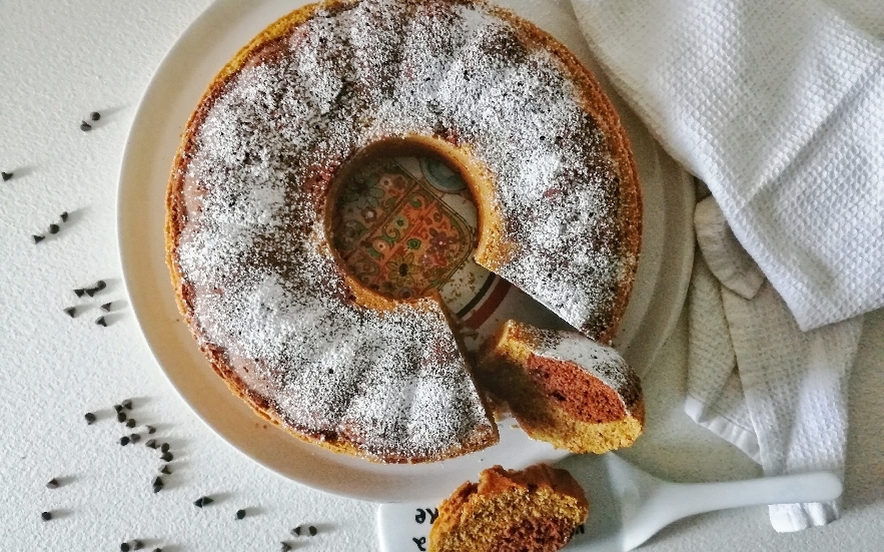 Ciambella bigusto, cioccolato e caffè