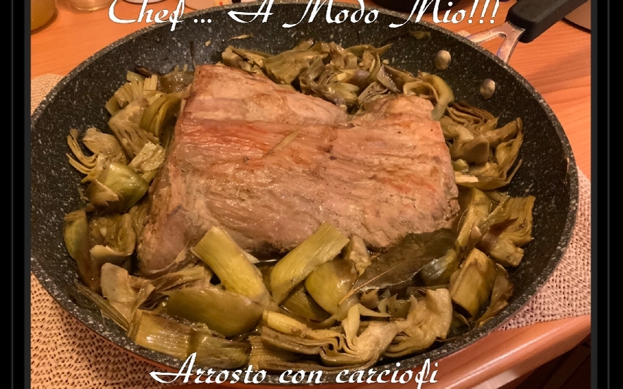 Arrosto con carciofi