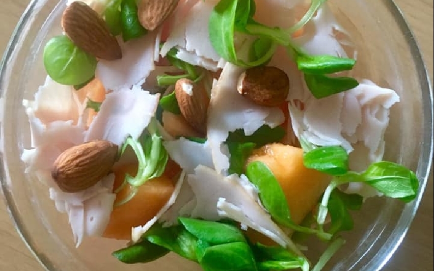 Insalata fresca di tacchino e melone