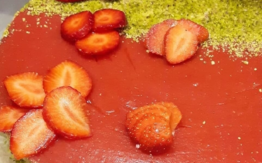 Torta fredda alle fragole