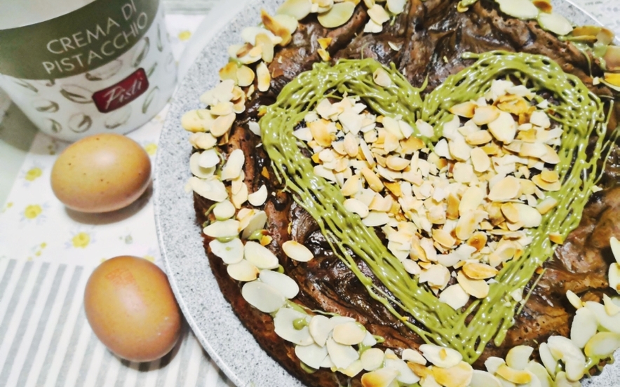 Torta cioccolato bianco e pistacchio