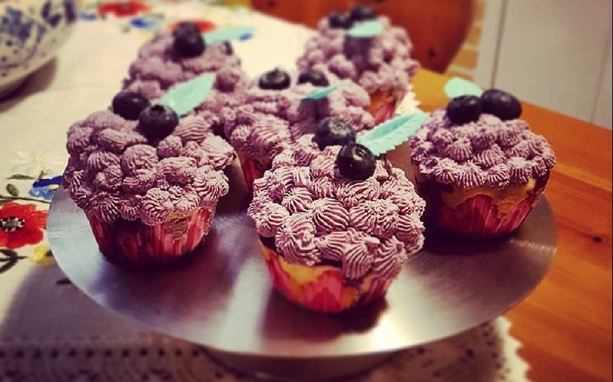 Cupcakes allo yogurt e mirtilli