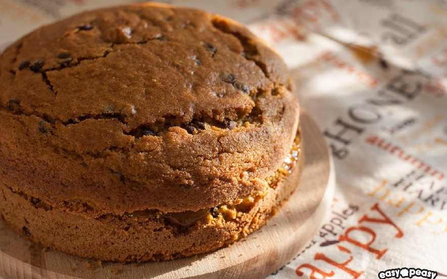 Torta zucca, castagne e cioccolato