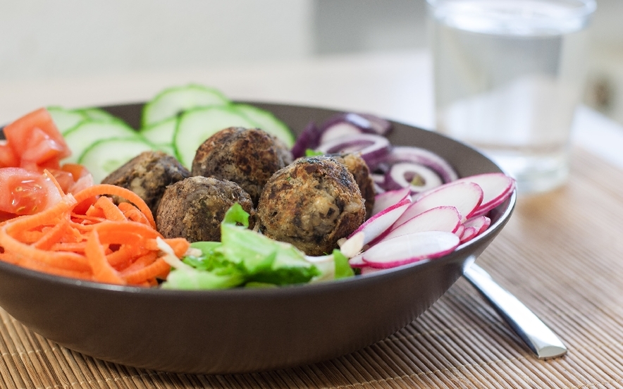 Polpette funghi e fagioli