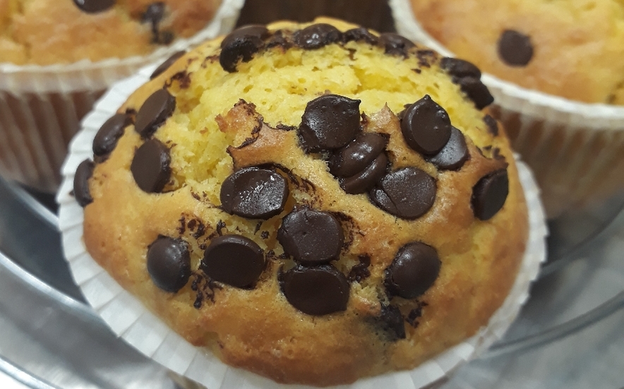 Muffin con gocce di cioccolato